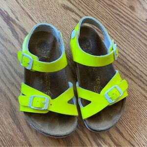 Toddler neon Birkenstock sandals